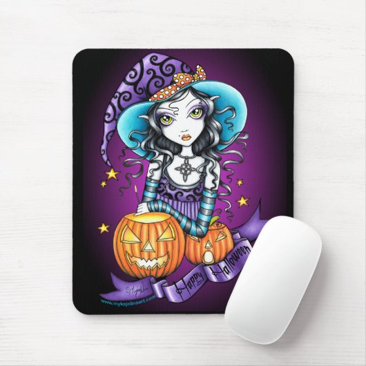 Kürbis-Hexe Mousepad "Lisas" Halloween (Mit Mouse)