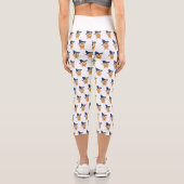 Kürbis-Hexen-Hund Capri Leggings (Rückseite)