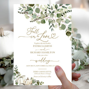 Kürbis-Hochzeitseinladung zum Verlieben im Budget- Flyer