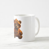 Kürbis-Hoodie-Teddy – Halloween-Tassendesign Kaffeetasse (VorderseiteRechts)