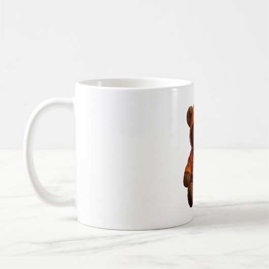 Kürbis-Hoodie-Teddy – Halloween-Tassendesign Kaffeetasse (Links)