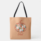 Kürbis im Chrysanthemenmuster Tasche (Vorderseite)