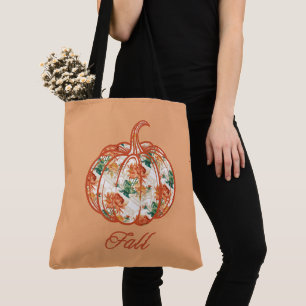 Kürbis im Chrysanthemenmuster Tasche