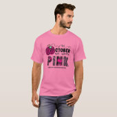 Kürbis im Oktober tragen wir einen rosa Brustkrebs T-Shirt (Vorne ganz)