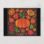 Kürbis im ukrainischen Stil Postkarte (Vorderseite)