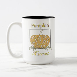 Kürbis in Licht - Kürbisernte Zweifarbige Tasse