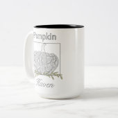 Kürbis in Licht - Kürbishaven Zweifarbige Tasse (Vorderseite Links)