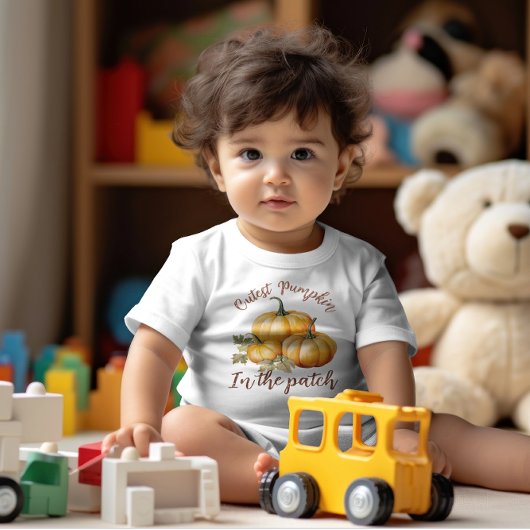 Kürbis in Pflaster, Fall, Erntedank Baby Strampler