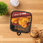 Kürbis in Wagenland Fall Personalisiert Topflappen (Oben Unten)