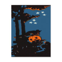 Kürbis Jack O' Lantern Katze Orange Schwarz