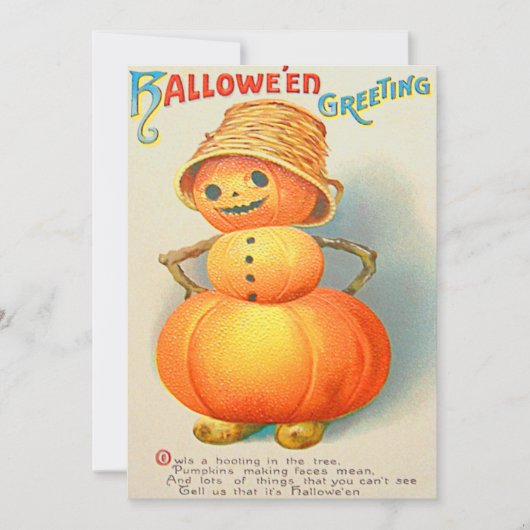 Kürbis Jack O' Lantern Schneemann (Vorderseite)