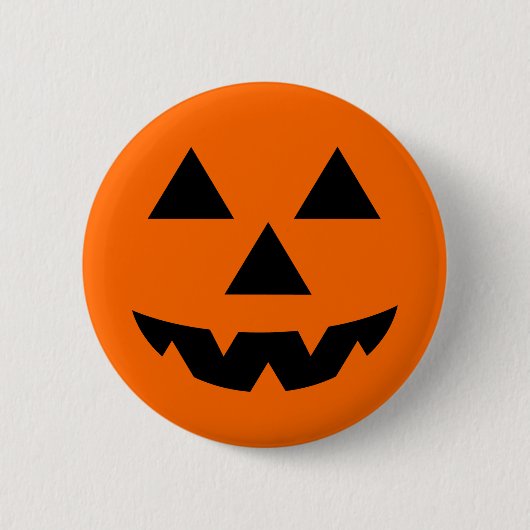 Kürbis-Jack-O-Lantern Süßes oder Saures Halloween Button (Vorderseite)