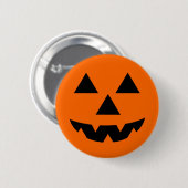 Kürbis-Jack-O-Lantern Süßes oder Saures Halloween Button (Vorne & Hinten)