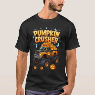 Kürbis Jack O Laternen Zerdrücker Monstertruck Hal T-Shirt