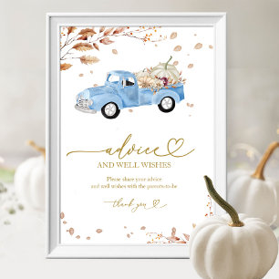 Kürbis-Junge-Herbst-Baby-Party-Ratschlag-Wünsche-S Poster