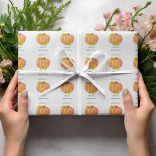 Kürbis-Junggesellinnen-Abschied Hochzeit Orange We Geschenkpapier