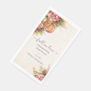 Kürbis-Junggesellinnenabschied Verliebe dich in de Serviette