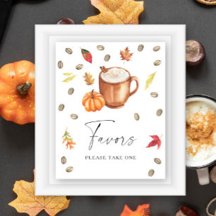Kürbis-Kaffee-Hochzeitsdusche-Geschenke Poster