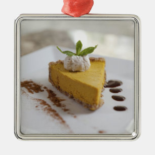 Kürbis-Käsekuchen Silbernes Ornament