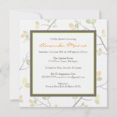 Kürbis-Kinderwagen-Duschen-Einladung Einladung (Rückseite)