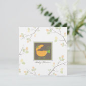 Kürbis-Kinderwagen-Duschen-Einladung Einladung (Stehend Vorderseite)