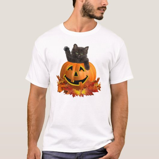 Kürbis Kitty T-Shirt (Vorderseite)