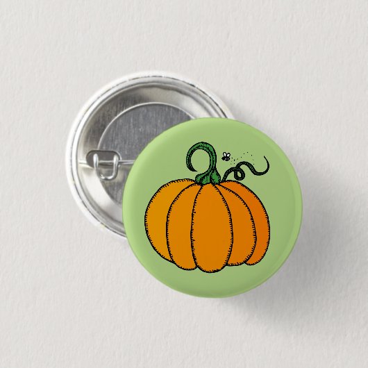 Kürbis-Knopf Button (Vorne & Hinten)
