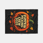 Kürbis-König-Crew 2025 Halloween Kürbis Crew  Fleecedecke (Vorderseite (Horizontal))