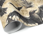 Kürbis, Krähen und Fledermäuse Halloween Muster (2 Geschenkpapier (Rolleneckpunkt)