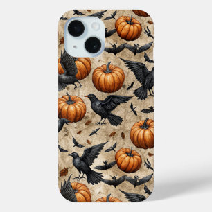 Kürbis, Krähen und Fledermausmuster Case-Mate iPhone Hülle