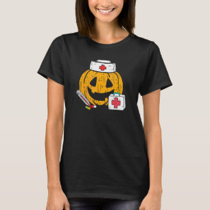 Kürbis Krankenschwester Jackolantern Halloween Reg T-Shirt