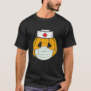 Kürbis Krankenschwester Jackolantern Halloween Reg T-Shirt