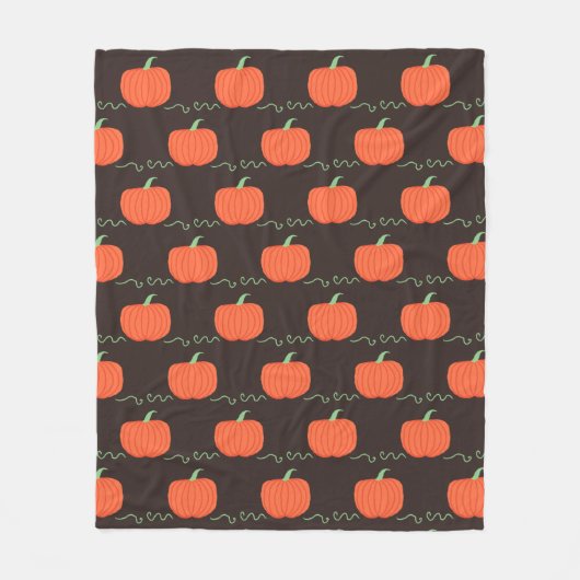 Kürbis-Kürbisgeflecht (braun & orange) Fleecedecke (Vorderseite)