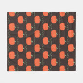 Kürbis-Kürbisgeflecht (braun & orange) Fleecedecke (Vorderseite (Horizontal))