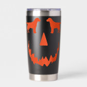 Kürbis Labrador Halloween Thermobecher (Vorderseite)
