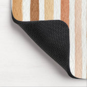 Kürbis-Latte-Blush-Streifen Mousepad (Ecke)