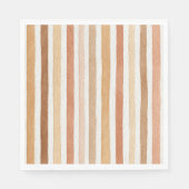 Kürbis-Latte-Blush-Streifen Serviette (Vorderseite)
