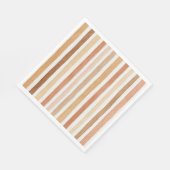 Kürbis-Latte-Blush-Streifen Serviette (Ecke)