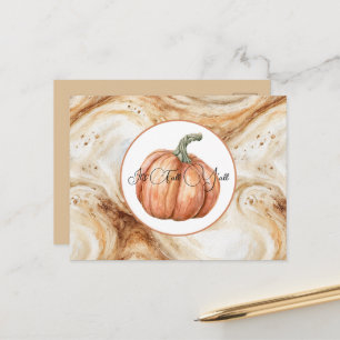 Kürbis-Latte-Mäander-Herbst-Y'all  Postkarte