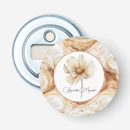 Kürbis-Latte-Strudel-Herbstblume Flaschenöffner (Vorderseite)