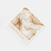 Kürbis-Latte-Swirls-Geburtstag Serviette (Ecke)