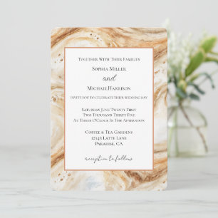 Kürbis-Latte-Swirls-Hochzeit Einladung
