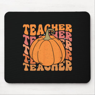 Kürbis-Lehrer Herbst Thanksgiving Zurück zur Schul Mousepad