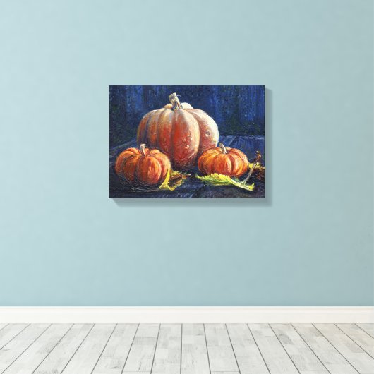 "Kürbis" Leinwanddruck (Insitu (Holzboden))