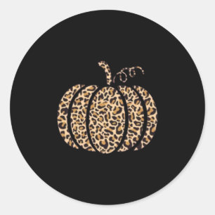 Kürbis-Leoparden-Druck Gepard Herbst Grafik Dank Runder Aufkleber