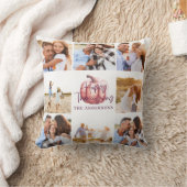 Kürbis lila Blumenstrauß Multi-Foto Erntedank Kissen (Decke)