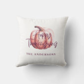 Kürbis lila Blumenstrauß Multi-Foto Erntedank Kissen (Rückseite)