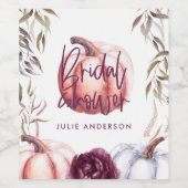 Kürbis lila Brautparty Weinetikett (Einzelnes Label)