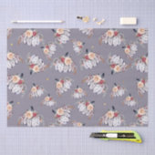 Kürbis lila graues Wasserfarbenmuster Seidenpapier (Handwerk)