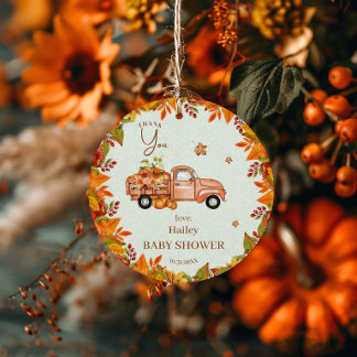 Kürbis-LKW-Baby-Party-Dankeschön Geschenkanhänger